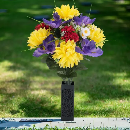 Artificial Memorial Flowers for Cemetery Summer Bushes {1}