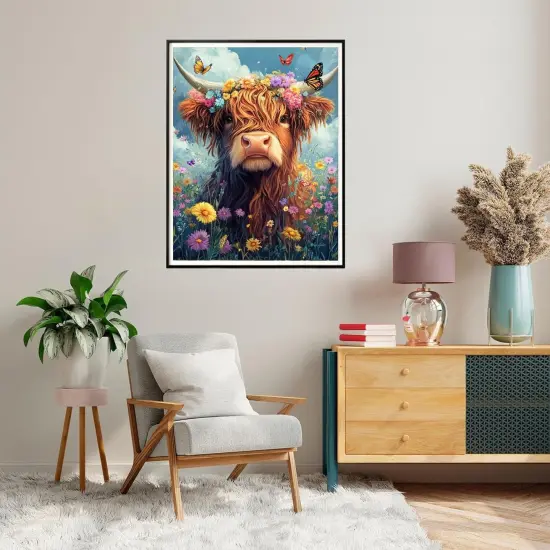 Highland Cow Paint by Numbers Kit for Adults,Cow Painting by Numbers,DIY Acrylic Paint Kit for Adults Without Frame,Easy Adult Paint by Number Kits on Canvas for Decor 16x20inch {2}