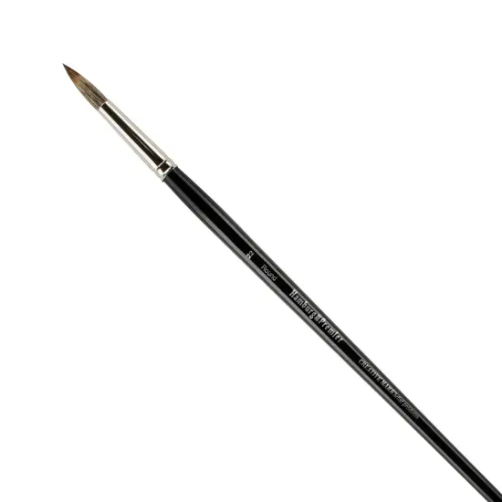 Creative Mark Hamburg Premiere Professional Oil Painting Brushes - Round #22 Oil Paint Brush - Handmade in Germany, Natural & Synthetic Hair Blend, Long Triple-Lacquered Birch Handle {1}