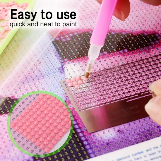 5D Diamond Pasted Painting Ruler and Adjustment Fix Tool, DIY Stainless Steel Diamond Art Painting Mesh Ruler with 360 Blank Grids for Round Drills (141mm Ruler) {5}