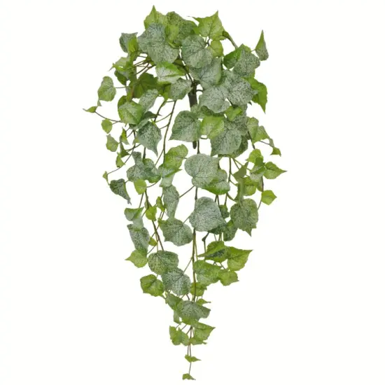 28" Artificial Cottonwood Hanging Greenery Bush-80379-FROST {1}