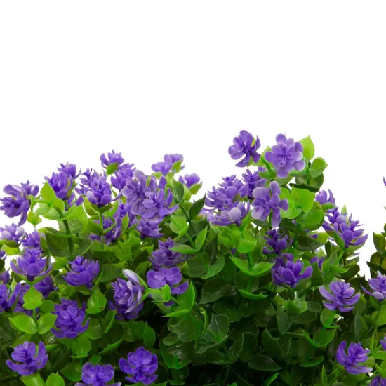 Purple Artificial Flowers for Cemetery with 2 Cone Vases, Small Bouquets for Grave Decorations (2.9 x 2.9 x 7 Inches, 6 Bundles) {7}