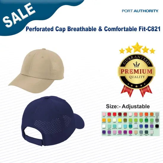 Port Authority&reg; Perforated Cap Breathable & Comfortable Fit White {3}