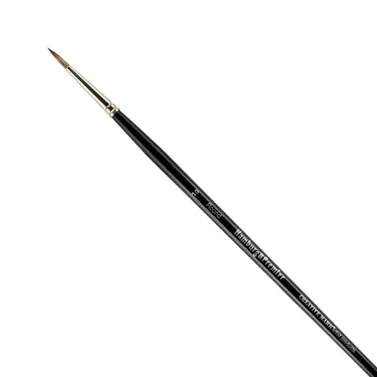 Creative Mark Hamburg Premiere Professional Oil Painting Brushes - Round #10 Oil Paint Brush - Handmade in Germany, Natural & Synthetic Hair Blend, Long Triple-Lacquered Birch Handle {1}