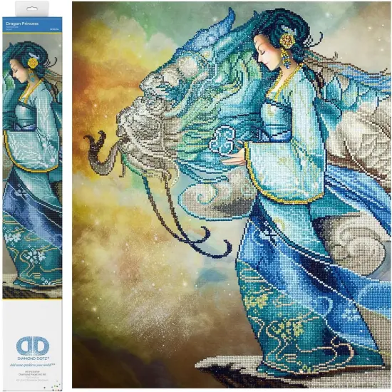 Dragon Princess Diamond Painting Kits for Adults - Diamond Art Kits a Relaxing Creative Craft Kit 26.4x33.5 {1}
