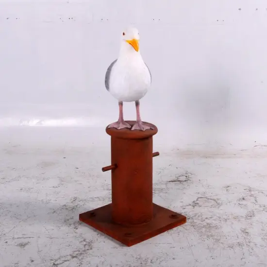 Seagull On Post Life Size Statue {6}