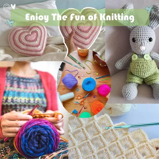 Large Aluminum Crochet Hooks Set 7mm, 8mm, 9mm,10mm, 12mm,Crochet Needle,Big Crochet Hooks {5}