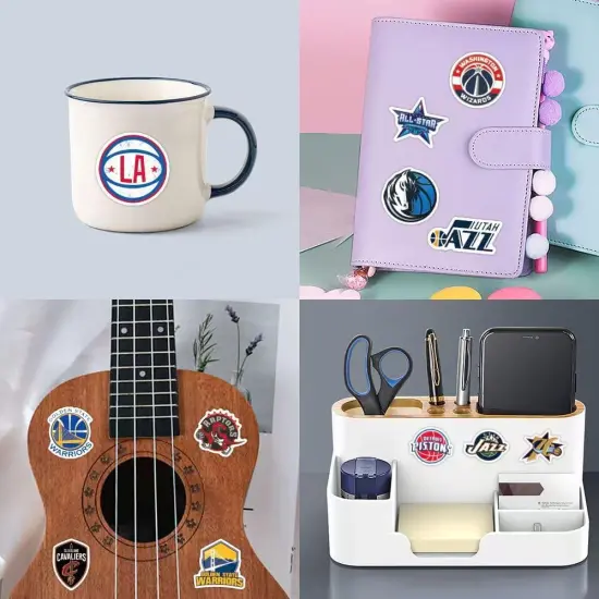 Football Rugby Stickers for Basketball Team Fans(98pcs) Vinyl Waterproof Stickers for Water Bottles Teens Boys Luggage Laptop Snowboard {5}