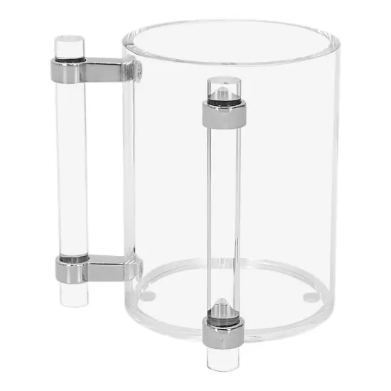 Lucite Wash Cup with Elegant Handles Silver {4}