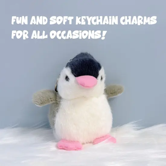Wrapables Cute Plush Keychain Pendant Charm for Bag, Penguin {4}