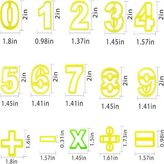 Mini Alphabet & Number Cookie Cutter Set 41 Pieces {4}