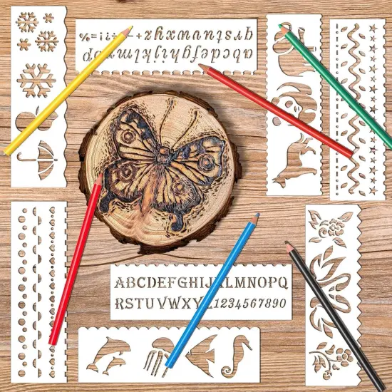 Wood Burning Kit, K KERNOWO 76Pcs Pyrography Wood Burning Tool Kit 60W Adjustable Temperature Wood Burner Pen, DIY Creative Tools Stippling Kit for Embossing, Carving, Pyrography for Beginners {5}