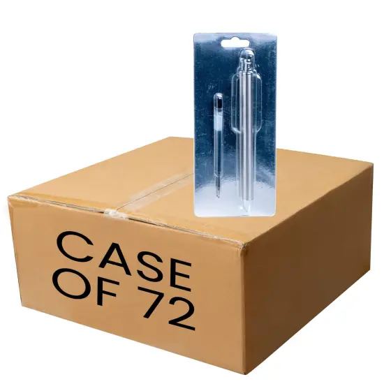 Makerflo 72 Pieces Craftable Stainless Steel Pens and Blanks for Epoxy, Vinyl, and Hydro-Dipping DIY Projects - Black Ink Gel Pens for Crafting & Gifting - Not for sublimation {1}