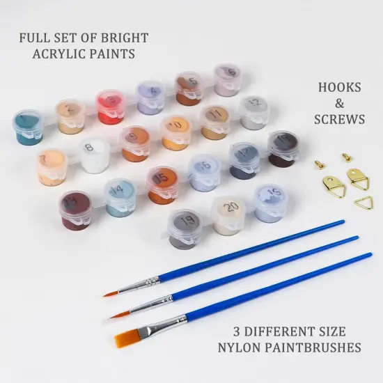 Paint by Numbers Kit with Framed - Succulent Paint by Numbers for Adults Beginner Plants DIY Acrylic Painting by Numbers Kit Colorful Paintworks Artwork, 12x16 Inch {4}