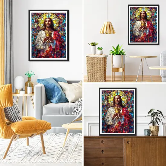 Jesus Diamond Painting for Adults,5D Diamond Art Kits, Full Drill Diamond Dots Paintings for Beginners, Diamond Art Painting Kits {5}