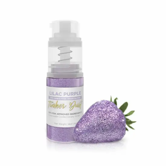 Bakell - Lilac Purple Tinker Dust Edible Glitter (4g, 1x Spray Pump) for Food, Desserts, and Beverages! {1}