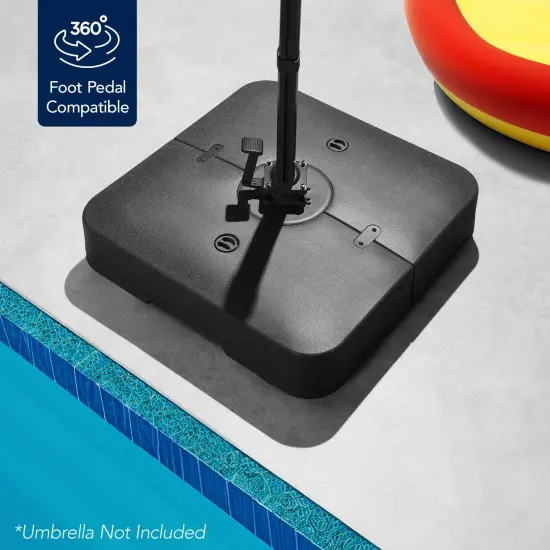 Best Choice Products 330lb Capacity Fillable Heavy-Duty Outdoor Cantilever Umbrella Base w/ Easy-Fill Spouts Black {5}