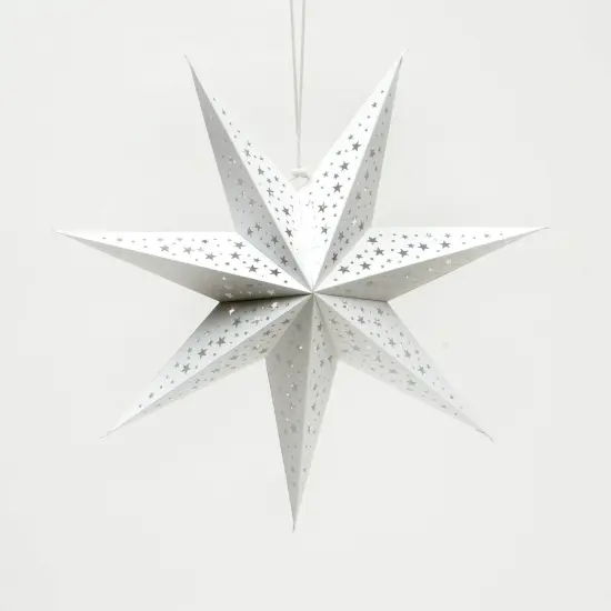 Handmade Paper Star 60 Cm (Dia) - White {2}