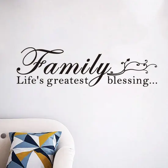 Inspirational Family Wall Stickers for Bedroom: Home Quotes Motivational Vinyl Art Wall Decals for Living Room Kitchen Apartment Bathroom {4}