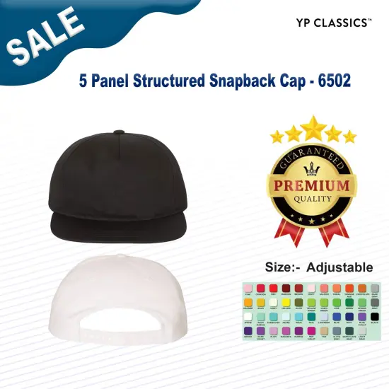 YP Classics&reg; 5 Panel Structured Snapback Cap Maroon {3}