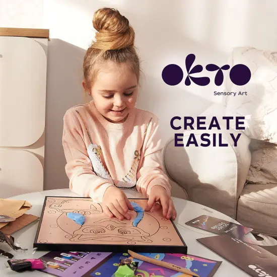 OKTO Clay-by-Numbers Kit &ndash; &ldquo;Owl&rdquo; (11.4&rdquo; x 11.4&rdquo;) {5}