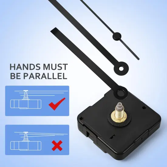 8Pcs Quartz Clock Mechanism Replacement Kit Non-Ticking Silent Clock Mechanism with 8 Clock Hands Set for Clock Repair DIY Replacement (13mm+18mm) {3}