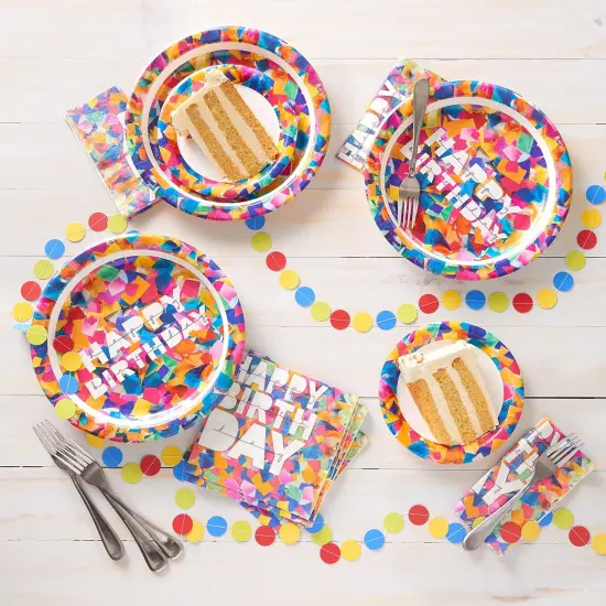 Confetti Birthday Party Supplies, Dessert Plates (36-Count) {4}