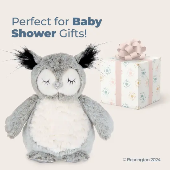 Bearington Owliver Grey Plush Owl Stuffed Animal, 10 Inch {5}