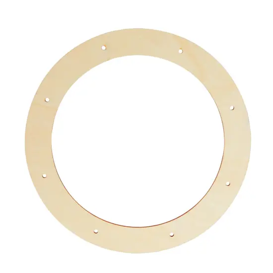 4-Pack Wooden Wreath Frames for Crafts with Pre-Cut Holes - 11.5" Outer Diameter Unfinished Floral Hoop Rings for Wedding, Wall Door Hanging Decorations (0.2" Thick) White {7}