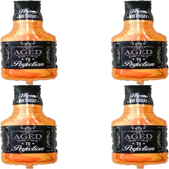 4PCS Whisky Bottle Balloons Foil Aluminum Happy Birthday Party Balloon Decorations Bridal Shower for Woman Man Party Supplies {1}