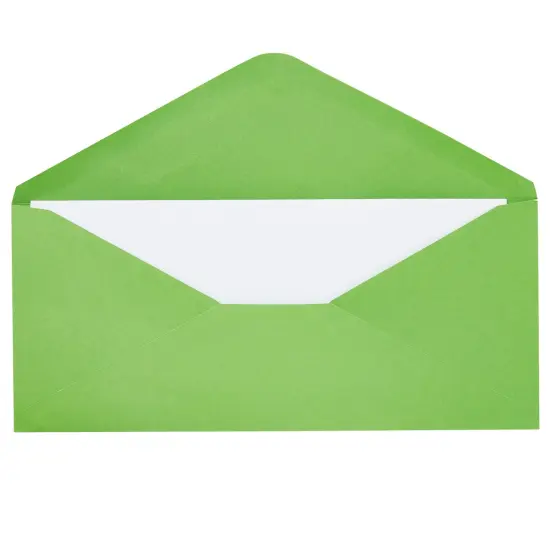 200 Pack #10 Green Colored Envelopes Bulk - Gummed Seal Letter Size for Party Invitations, Business Mailing, Checks, Holidays, Greeting Cards, Thank You Notes (4.13 x 9.5 In) {4}
