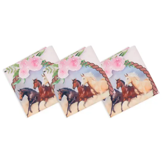 3 Pack Horse Plastic Table Covers, Cowgirl Birthday Party Supplies for Girls (54 x 108 In) Pink {5}