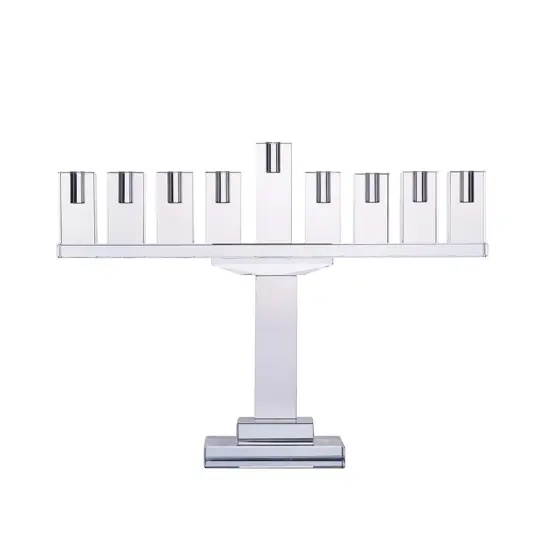 Symmetrical Crystal Menorah By Kinor Decor Clear {1}