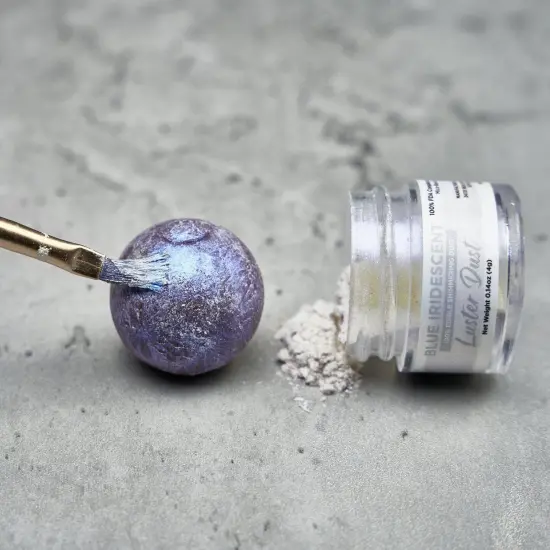 Bakell - Blue Iridescent Luster Dust (4g, 1x Jar) Edible Vegan Dust & Paint for Baking, Desserts and Beverages {3}