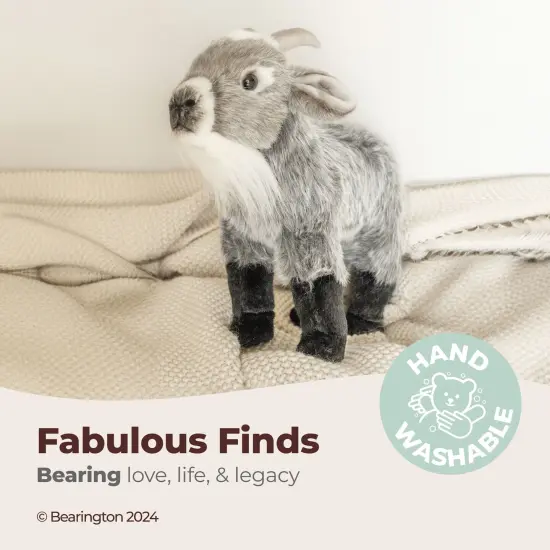 Bearington Garret Plush Gray Goat Stuffed Animal, 12 Inches, For Ages 1-14 Grey {3}