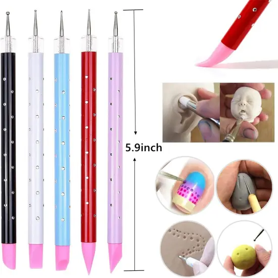 25Pcs Pottery Sculpting Tools Set with Plastic Case for Ceramic Modeling Carving {4}