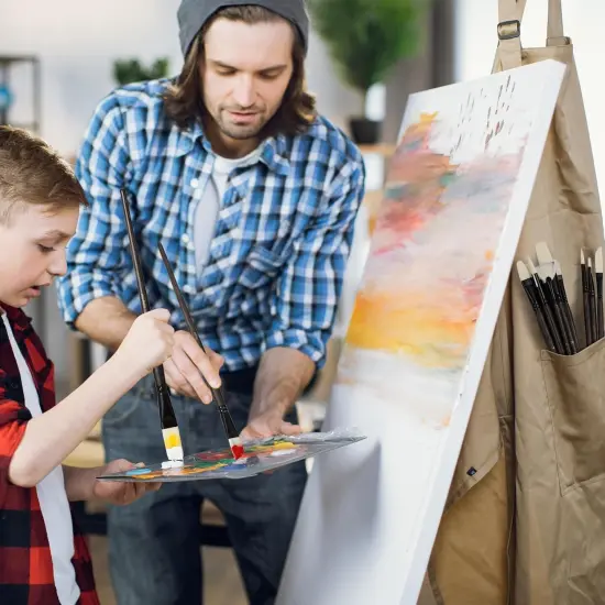 ARTIFY Oil Paint Brush Set, 24 Pieces Long Handle Hard Nylon Hair Acrylic Paint Brushes, Professional Artist Paint Brushes for Oil, Acrylic, and Watercolor Painting {5}