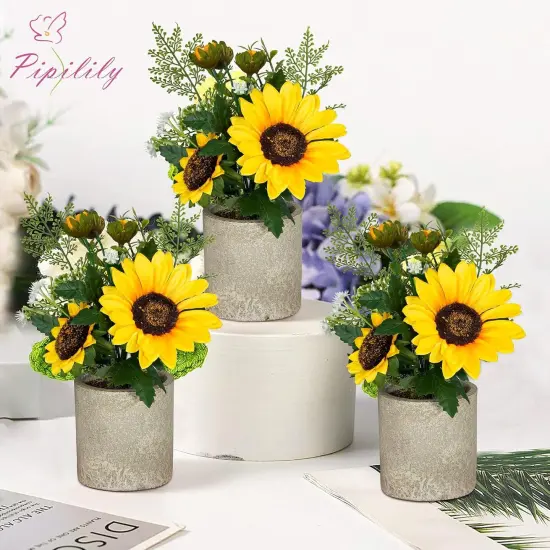 Artificial Sunflowers Decor - 4 Pack {2}