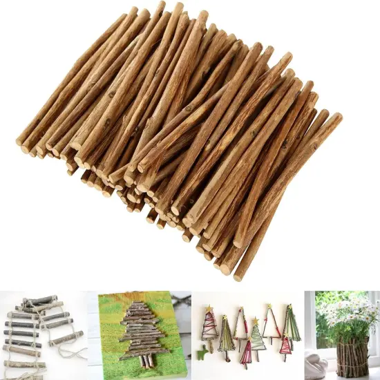 300Pcs Wood Log Sticks, 4 Inch Natural Twigs for Crafts, Wood Craft Sticks, Small Wood Sticks Crafting Twigs for DIY Crafts, Photo Props, Home Decorative (0.1-0.2 & 0.2-0.3 Inch in Diameter) {1}