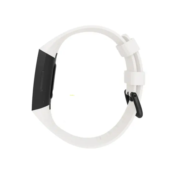Zodaca Silicone Watch Band Compatible with Fitbit Charge 3, Charge 3 SE (Small), and Charge 4, Fitness Tracker Replacement Bands, White {2}