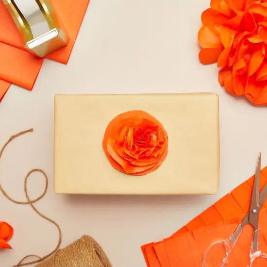 160 Sheets Orange Tissue Paper for Gift Wrapping Bags, Bulk Set for Birthday Party, Holidays, Art Crafts, 15 x 20 Inches {2}