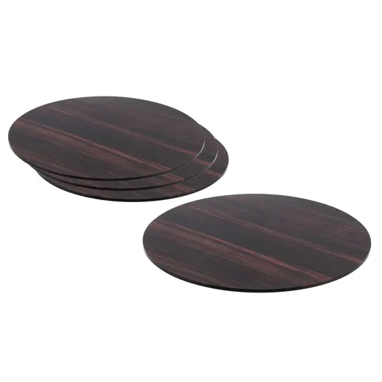 Lucite Wood Look Chargers 4 pk {1}