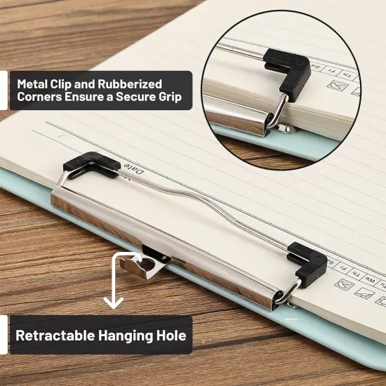 Plastic Clipboard, 12.5” x 9”, 2 Pack, Pastel Green, Clipboards for Kids & Adults, Clipboards Plastic, Clip Board, Teacher Clipboard, Kids Clipboard, Cute Clipboard, Plastic Clipboards {3}