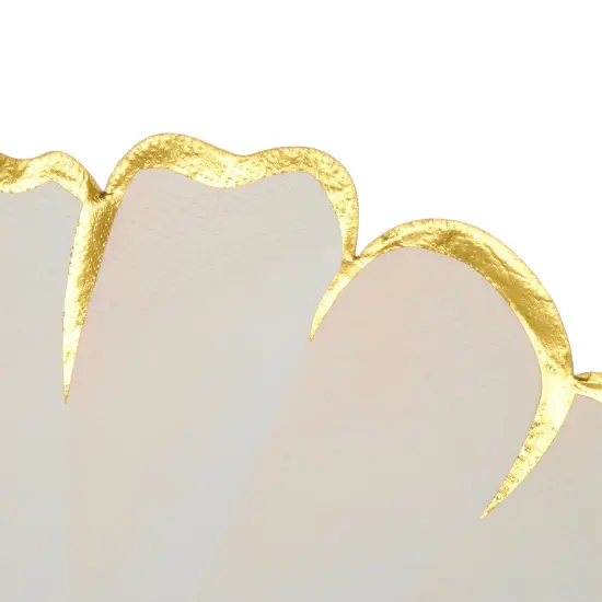 BLUE PANDA 50 Pack Pink & Gold Petal Floral Paper Napkins, 6.25x6 Inches, Scalloped Napkins for Birthday, Wedding, Bridal Shower, Tea Party & More {5}