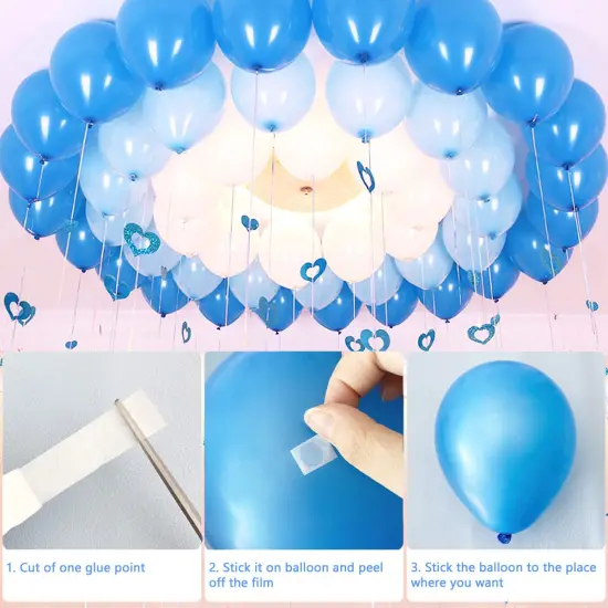 Balloon Arch Kit, 4 Rolls Balloon Tape and 4 Rolls Glue Points Dots for Decorating Garland, Balloon Arch Strip {4}