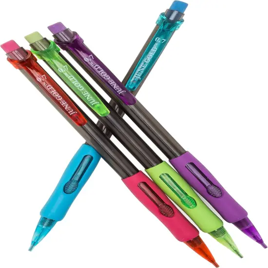 72 Mechanical Pencils, 0.7 mm HB Lead, 2 Lead Dispensers with 220 Refills & 16 Erasers, Break Resistant, Convenient Side Click & Soft Non-Slip Grip {2}