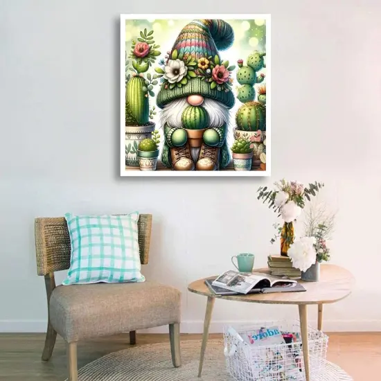 Gnome Diamond Art Kits for Adults,Diamond Art Painting Kits, DIY 5D Diamond Art for Adults, Diamond Painting Kits, Full Drill Gem Art Kits for Decoration Home Wall 14X14 Inch {4}