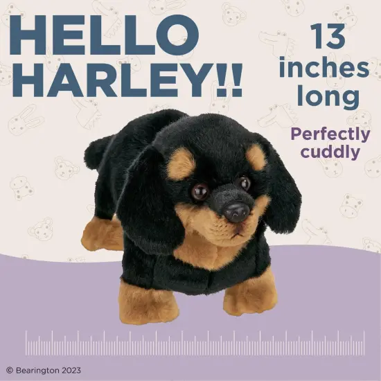 Bearington Harley The Dachshund Stuffed Animal, 13 Inch Weiner Dog Stuffed Animal, For Ages 3-14 Black {2}