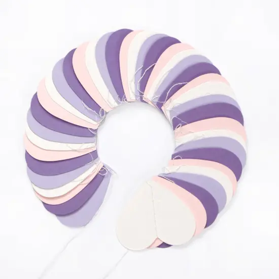 Purple-White Pink Birthday Party-Decorations Streamers - 52FT Hanging Heart Garland Banner,Baby Bridal Shower Engagement Wedding Anniversary Bachelorette Graduation Backdrop Decor {2}