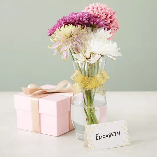 100 Pack Wedding Place Cards for Table Setting, Blank Table Name Card, Gold Foil Polka Dot Place Cards for Birthday, Banquet, Events, Reserved Seating {5}